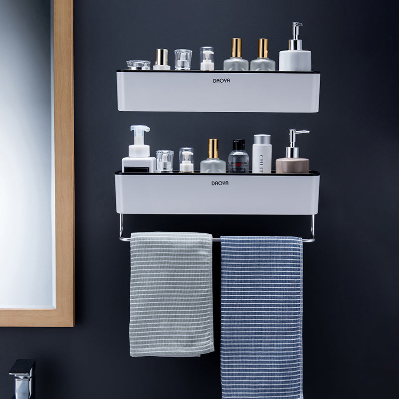Bathroom Shelves and Perforated Ceramic Tile Walls
