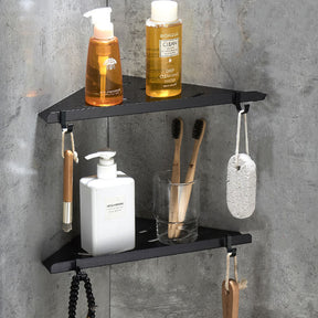 Wall Mount Triangle Bathroom Shelves Floating Black Shelf Al