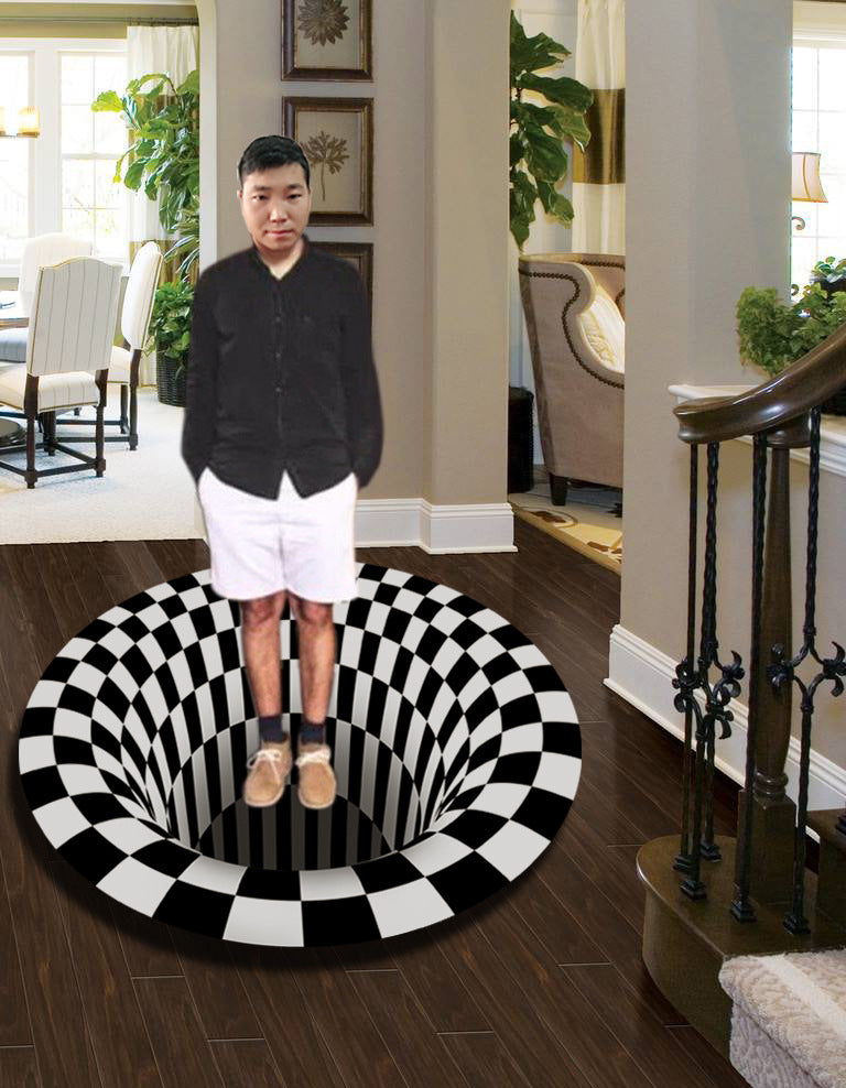 Round Carpet Illusion Rug