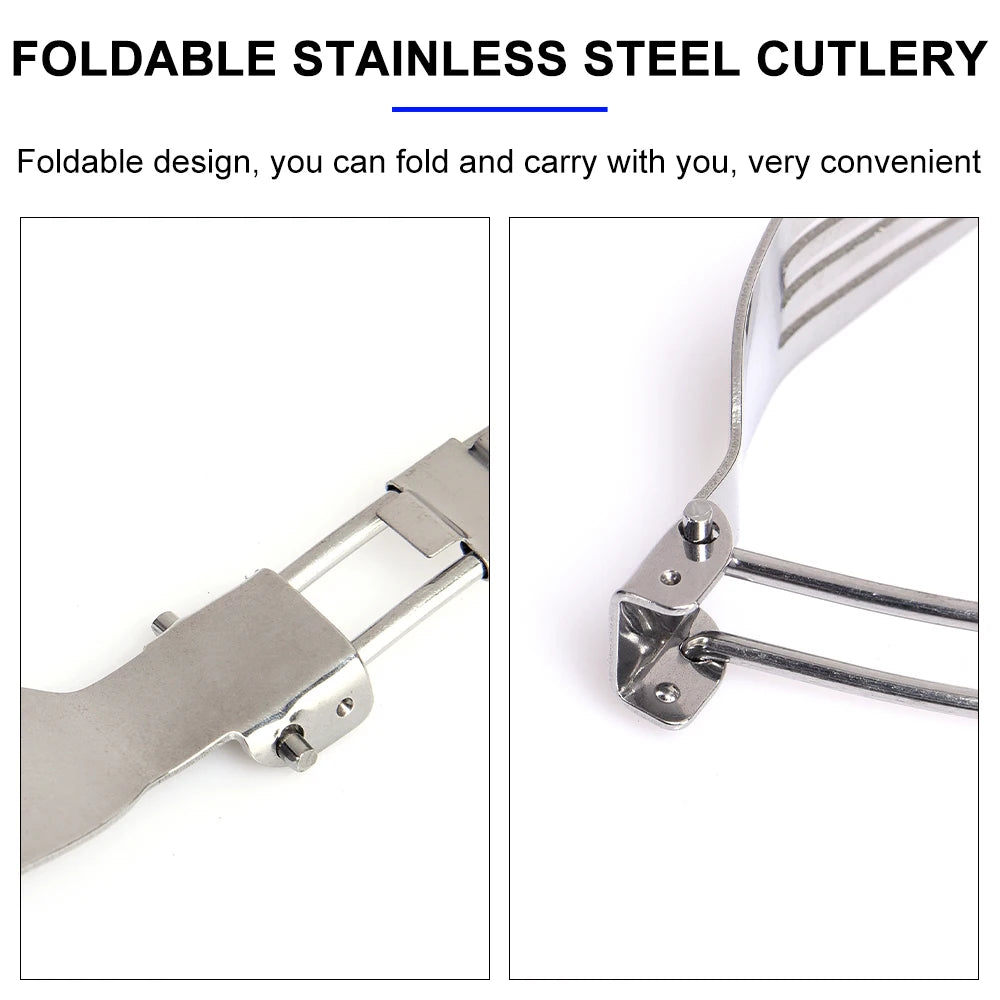 3 pcs 1 set Portable Stainless Steel Set Spoon 