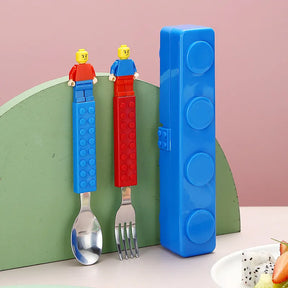 Stainless Kids Funny Fork Spoon Set 