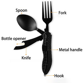 Multi-function Folding Cutlery, 4 in 1 Combo Knife