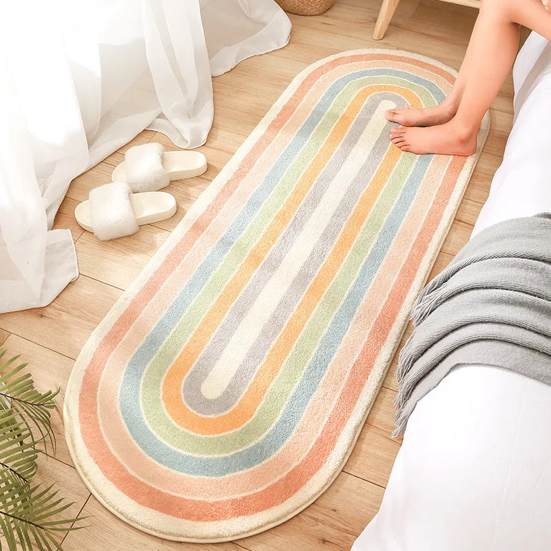 MiRcle Sweet Oval Fluffy Rugs for Bedroom